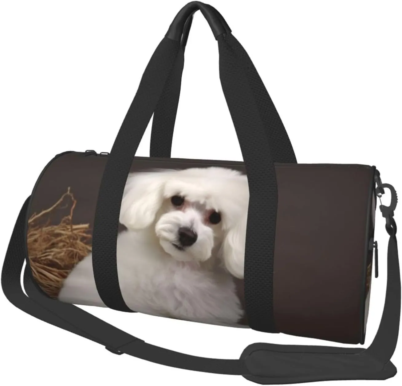 Travel Bag For Women,French Poodle Print Personal Item Duffle Bags,Weekend Travel Duffel Tote Bag,Travel Sport Gym Bag For Men,Airplane Travel Essentials For Flying