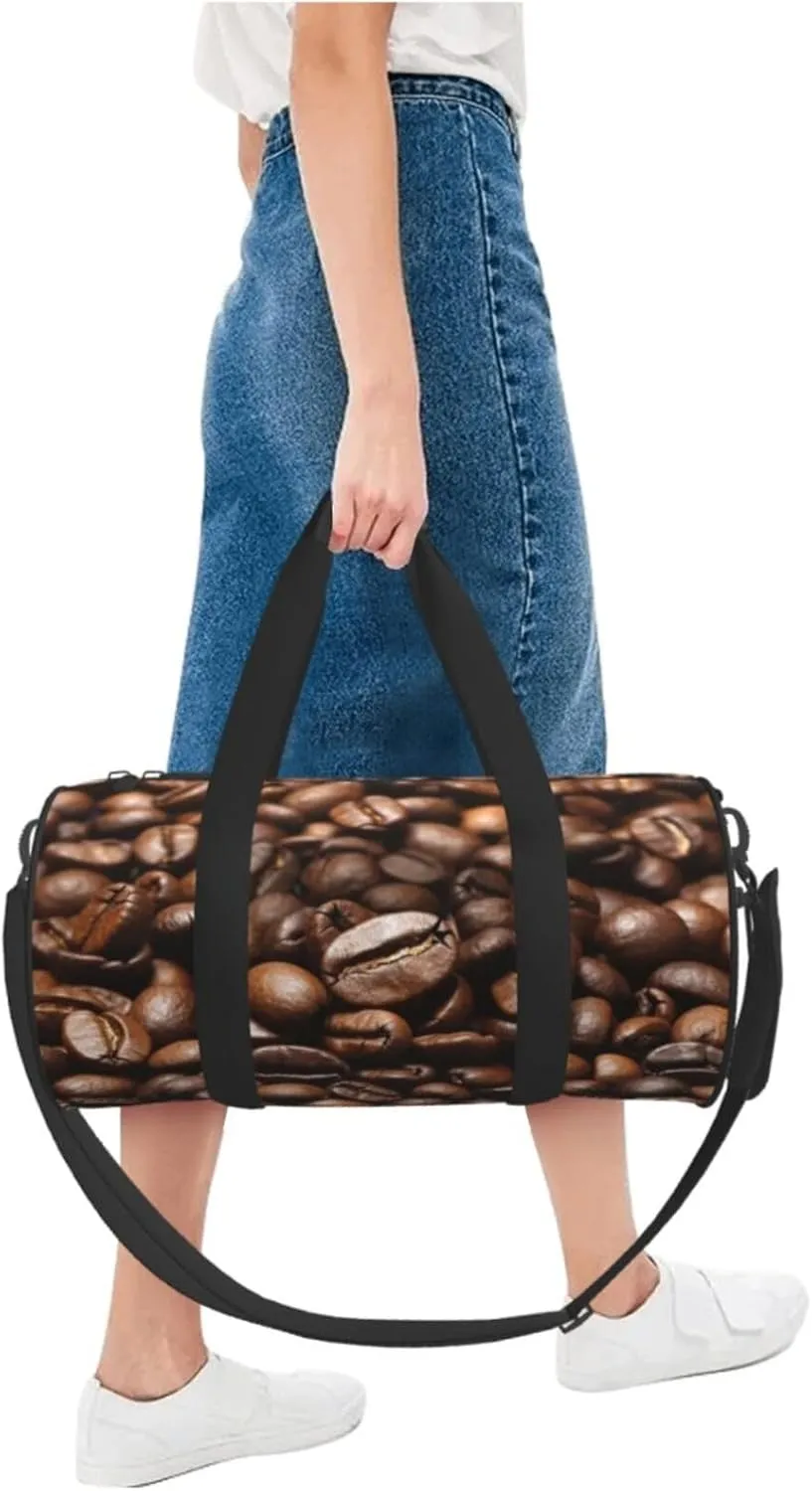 Travel Bag For Women,Funny Roasted Coffee Beans Print Personal Item Duffle Bags,Weekend Travel Duffel Tote Bag,Travel Sport Gym Bag For Men,Airplane Travel Essentials For Flying