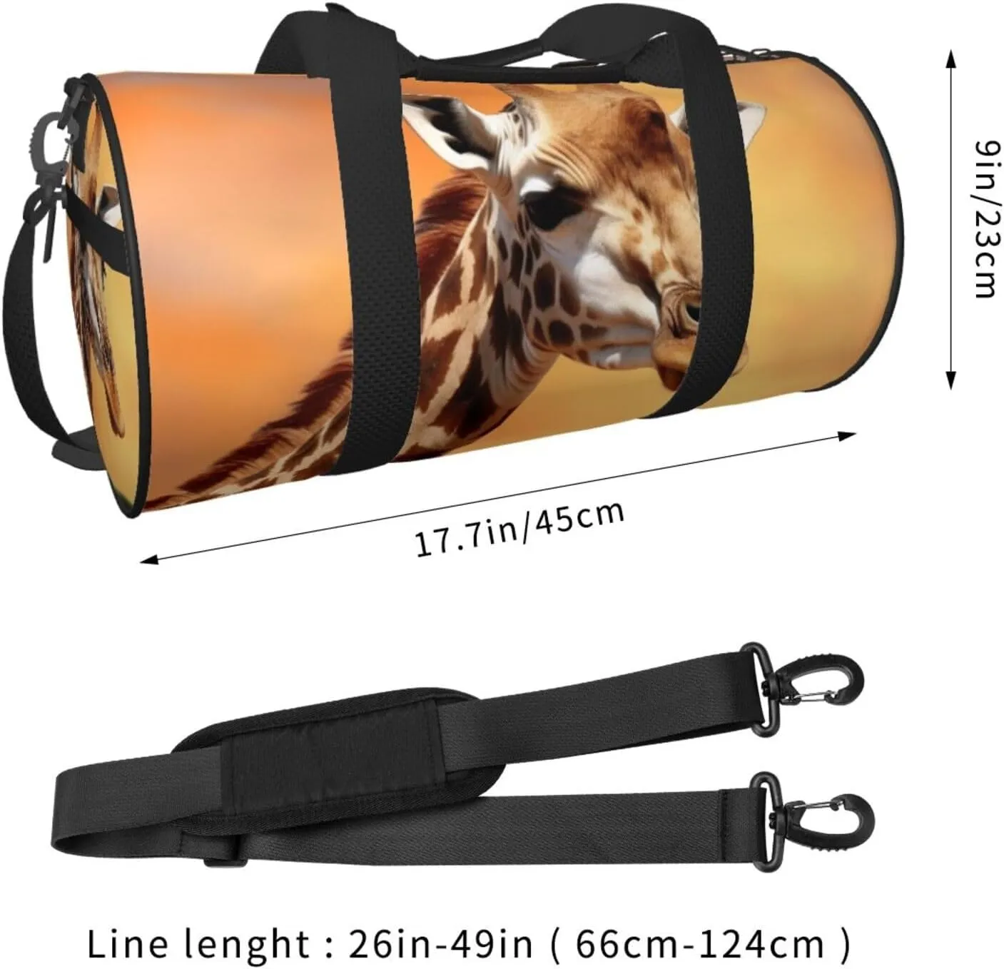 Travel Bag For Women,Giraffe Print Personal Item Duffle Bags,Weekend Travel Duffel Tote Bag,Travel Sport Gym Bag For Men,Airplane Travel Essentials For Flying