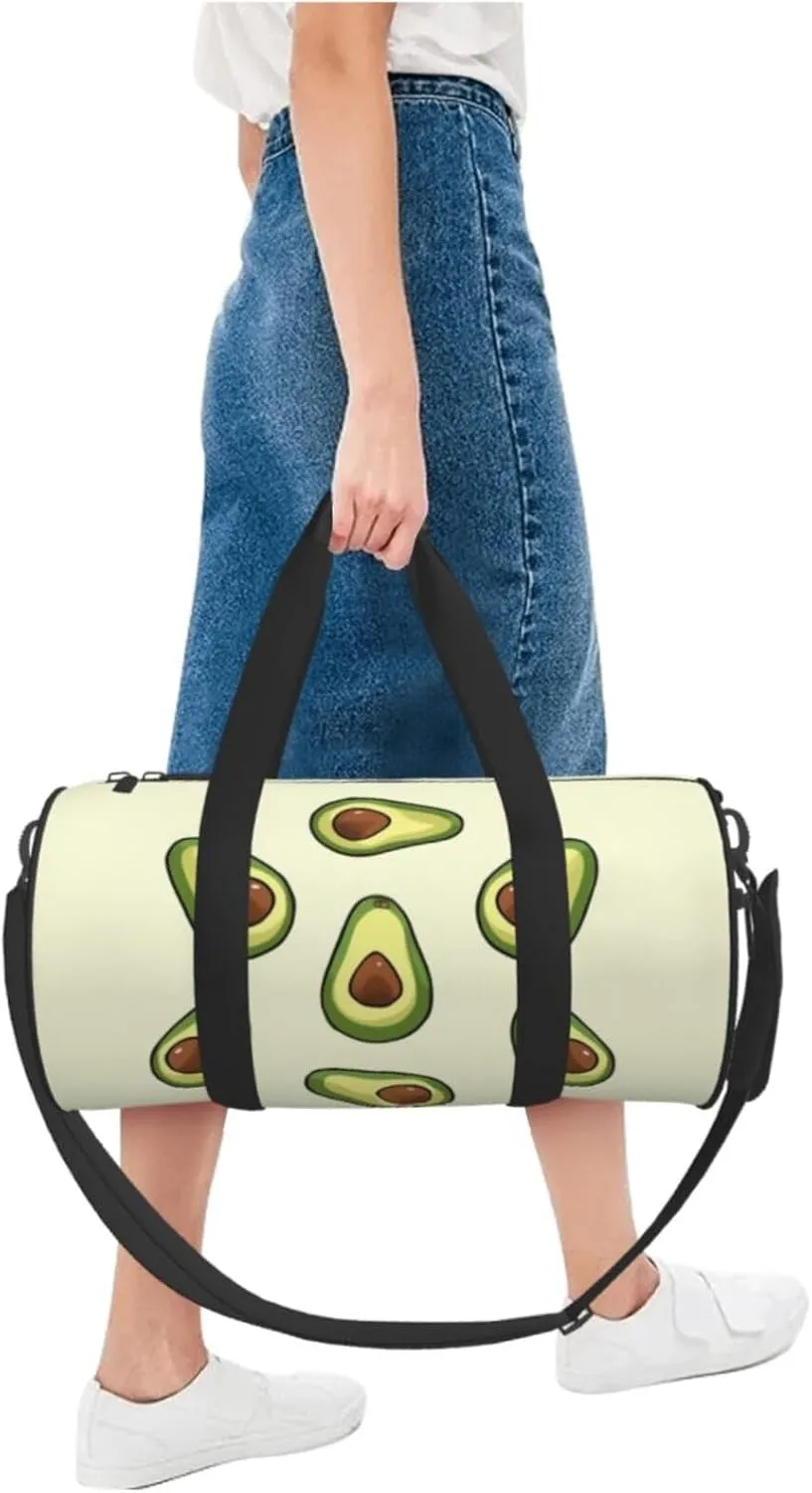 Travel Bag For Women,Green Fruit Print Personal Item Duffle Bags,Weekend Travel Duffel Tote Bag,Travel Sport Gym Bag For Men,Airplane Travel Essentials For Flying