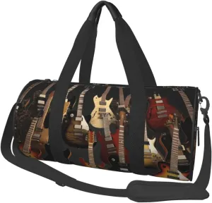 Travel Bag For Women,Guitars Print Personal Item Duffle Bags,Weekend Travel Duffel Tote Bag,Travel Sport Gym Bag For Men,Airplane Travel Essentials For Flying