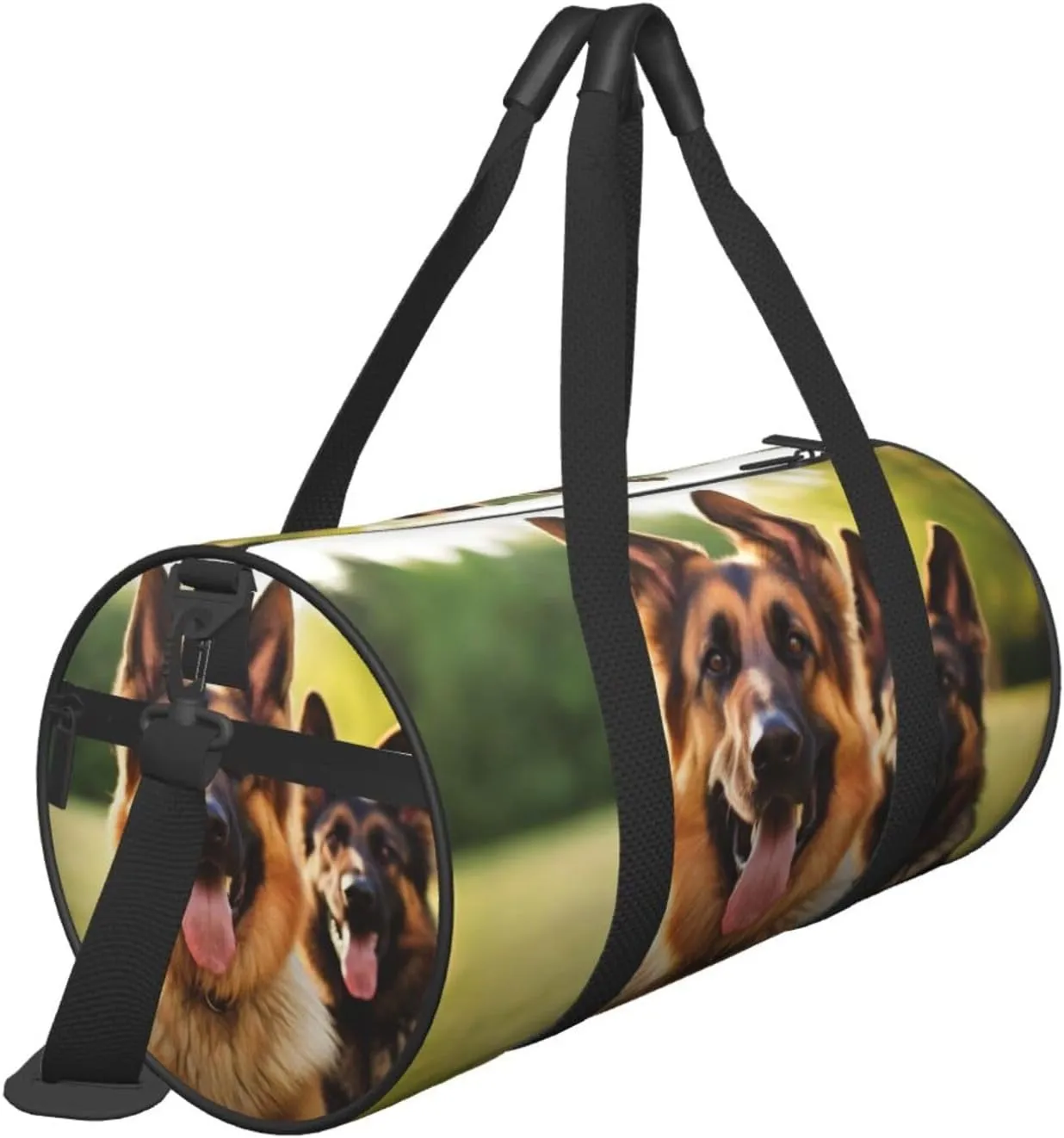 Travel Bag For Women,Happy German Shepherd Print Personal Item Duffle Bags,Weekend Travel Duffel Tote Bag,Travel Sport Gym Bag For Men,Airplane Travel Essentials For Flying