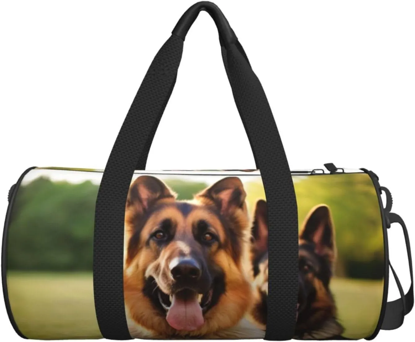 Travel Bag For Women,Happy German Shepherd Print Personal Item Duffle Bags,Weekend Travel Duffel Tote Bag,Travel Sport Gym Bag For Men,Airplane Travel Essentials For Flying