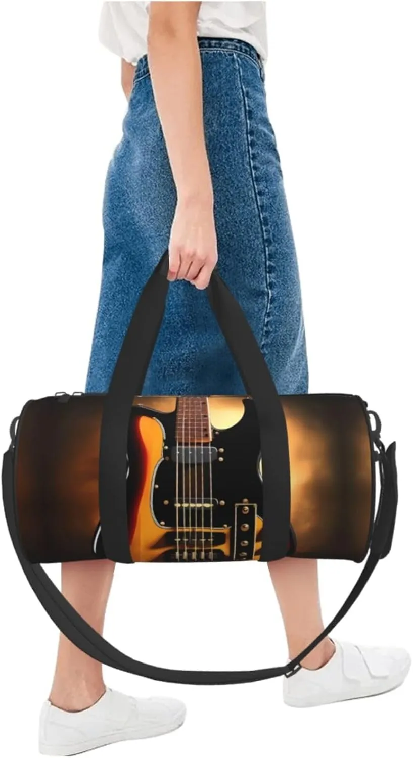 Travel Bag For Women,Instrumental Guitar Print Personal Item Duffle Bags,Weekend Travel Duffel Tote Bag,Travel Sport Gym Bag For Men,Airplane Travel Essentials For Flying