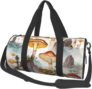 Travel Bag For Women,Japanese Painting Mushroom Print Personal Item Duffle Bags,Weekend Travel Duffel Tote Bag,Travel Sport Gym Bag For Men,Airplane Travel Essentials For Flying