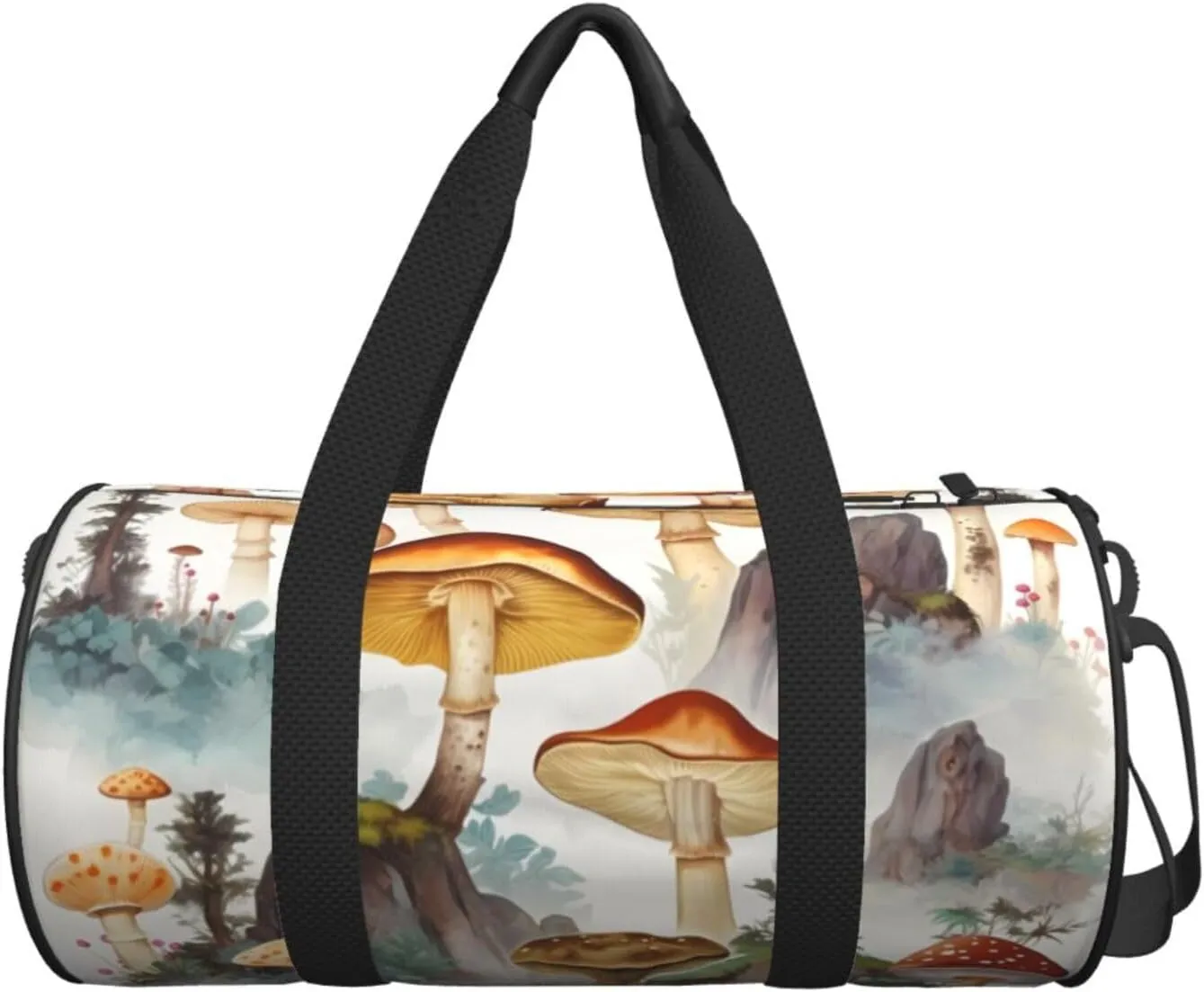 Travel Bag For Women,Japanese Painting Mushroom Print Personal Item Duffle Bags,Weekend Travel Duffel Tote Bag,Travel Sport Gym Bag For Men,Airplane Travel Essentials For Flying