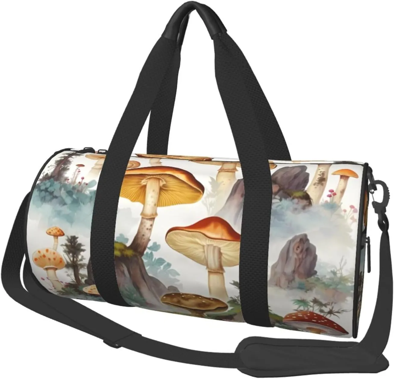 Travel Bag For Women,Japanese Painting Mushroom Print Personal Item Duffle Bags,Weekend Travel Duffel Tote Bag,Travel Sport Gym Bag For Men,Airplane Travel Essentials For Flying