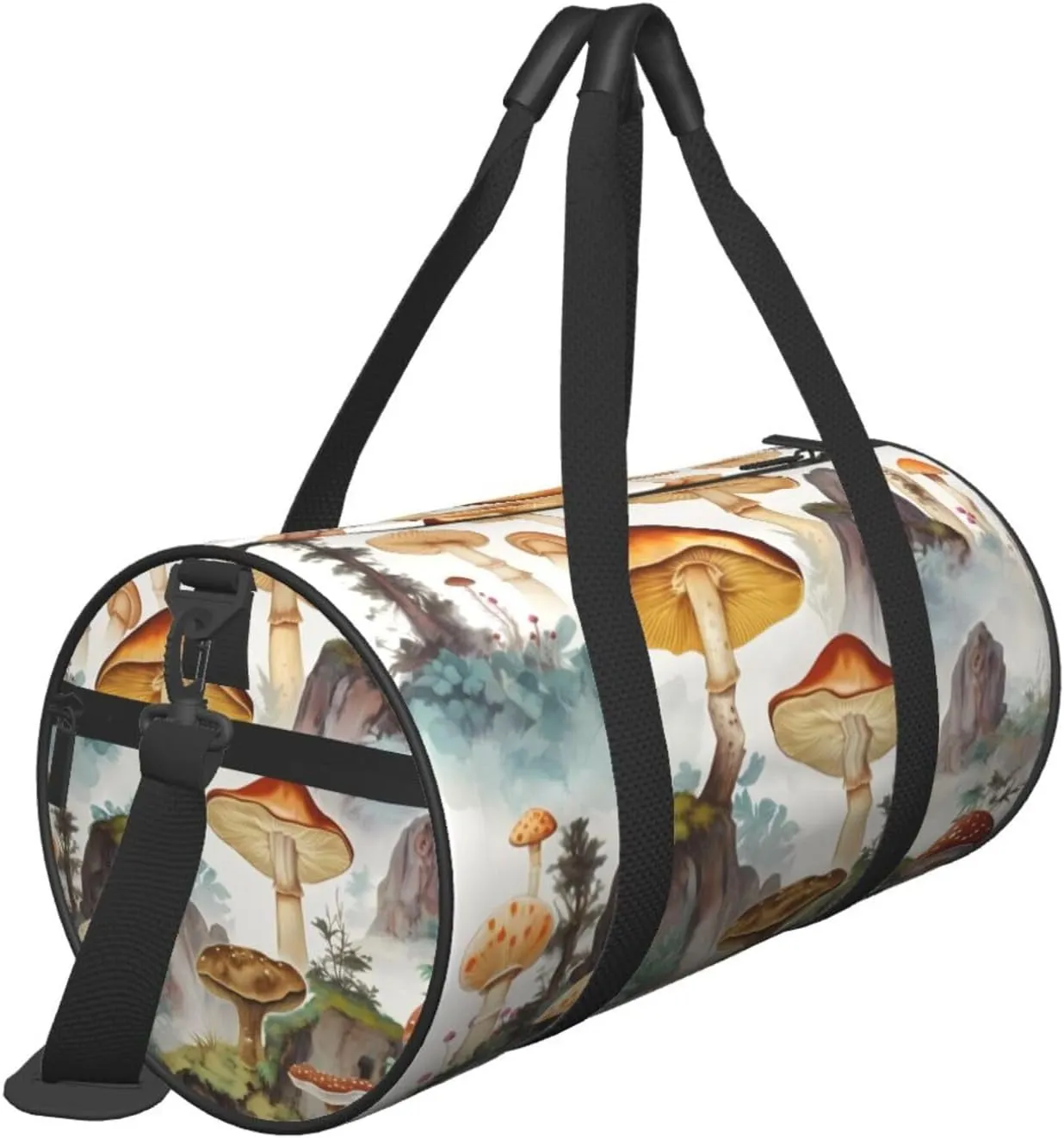 Travel Bag For Women,Japanese Painting Mushroom Print Personal Item Duffle Bags,Weekend Travel Duffel Tote Bag,Travel Sport Gym Bag For Men,Airplane Travel Essentials For Flying