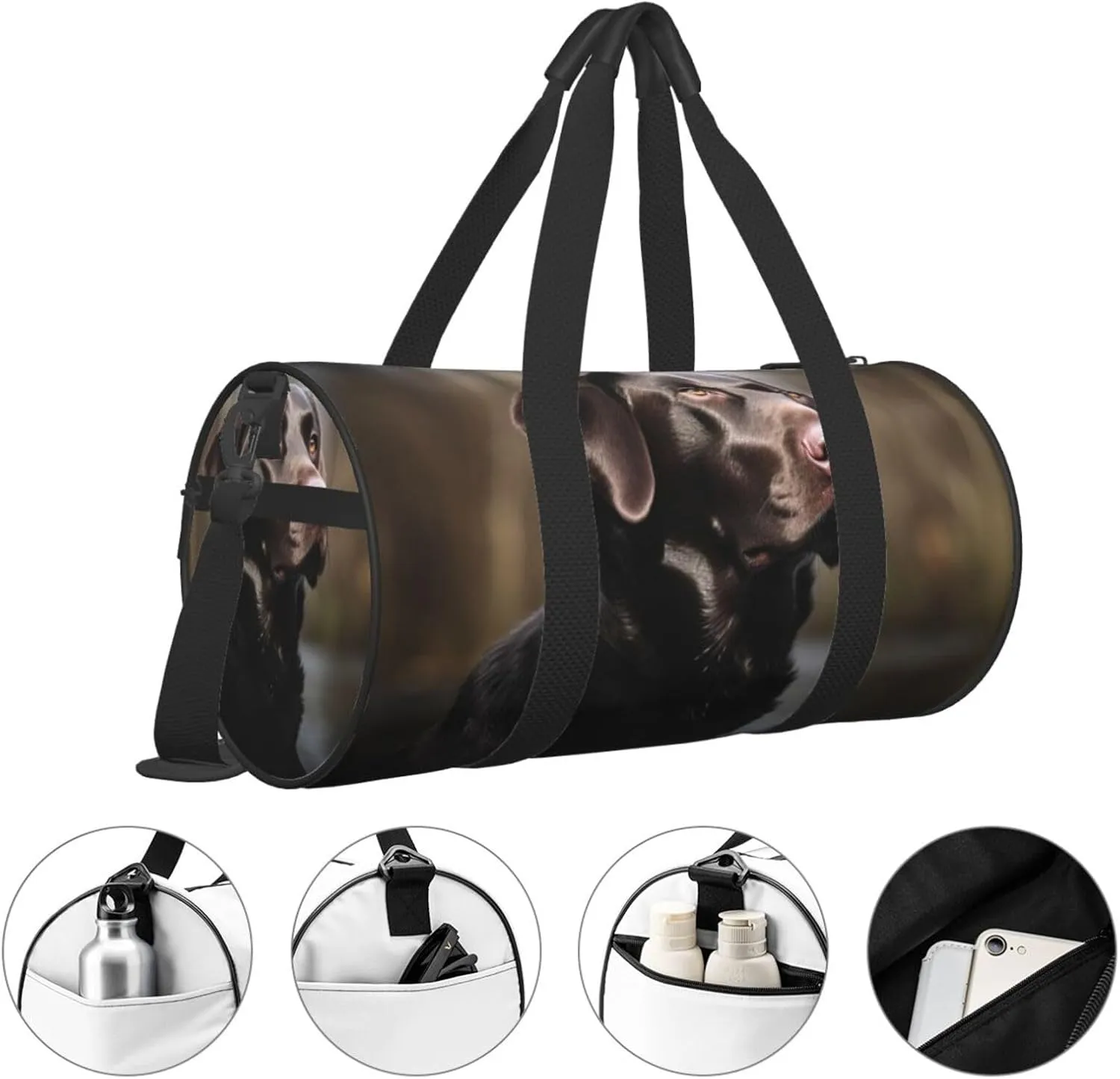 Travel Bag For Women,Labrador Retriever Print Personal Item Duffle Bags,Weekend Travel Duffel Tote Bag,Travel Sport Gym Bag For Men,Airplane Travel Essentials For Flying