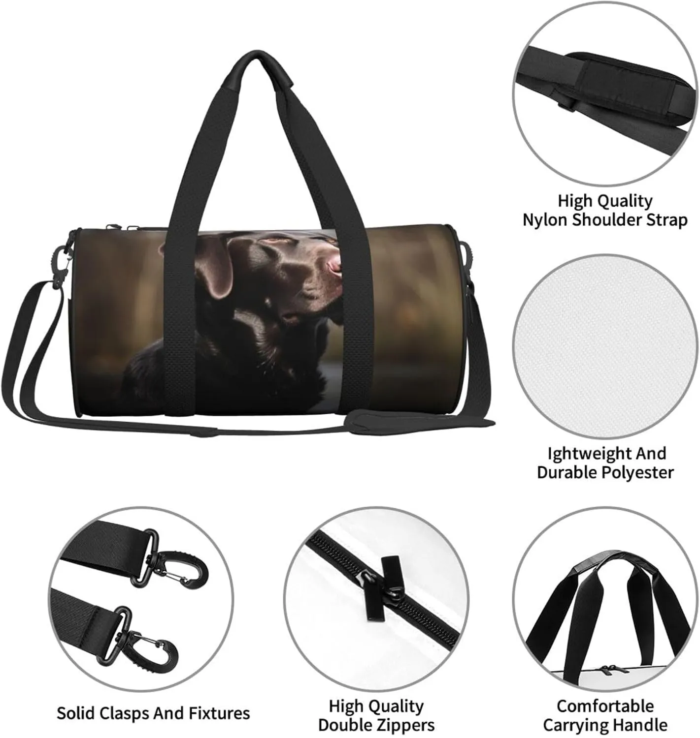 Travel Bag For Women,Labrador Retriever Print Personal Item Duffle Bags,Weekend Travel Duffel Tote Bag,Travel Sport Gym Bag For Men,Airplane Travel Essentials For Flying