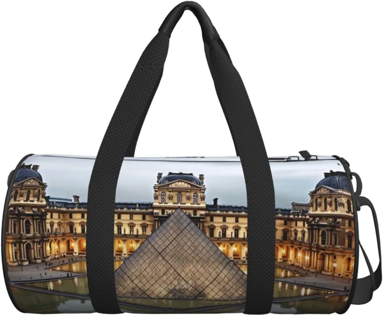 Travel Bag For Women,Louvre Museum In Paris Print Personal Item Duffle Bags,Weekend Travel Duffel Tote Bag,Travel Sport Gym Bag For Men,Airplane Travel Essentials For Flying