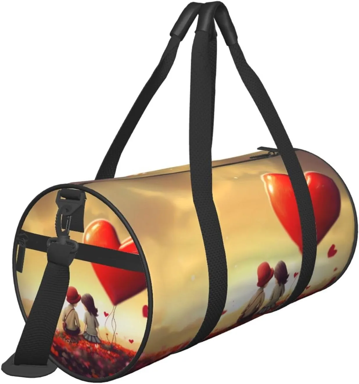 Travel Bag For Women,Love Couple Print Personal Item Duffle Bags,Weekend Travel Duffel Tote Bag,Travel Sport Gym Bag For Men,Airplane Travel Essentials For Flying