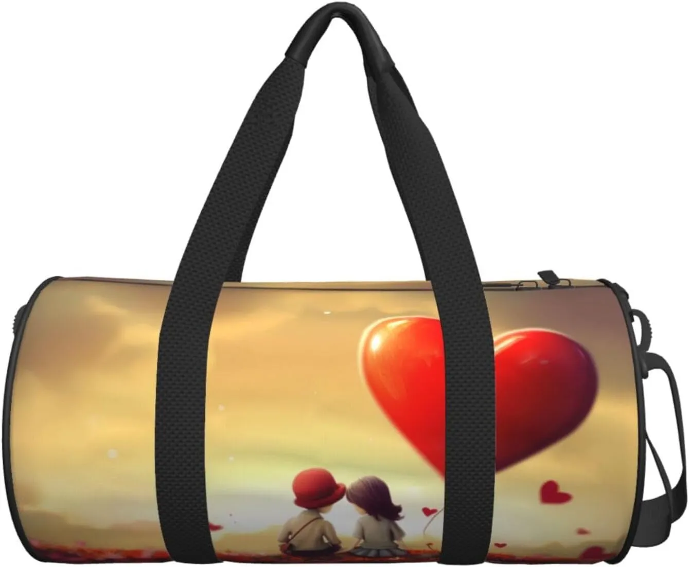 Travel Bag For Women,Love Couple Print Personal Item Duffle Bags,Weekend Travel Duffel Tote Bag,Travel Sport Gym Bag For Men,Airplane Travel Essentials For Flying