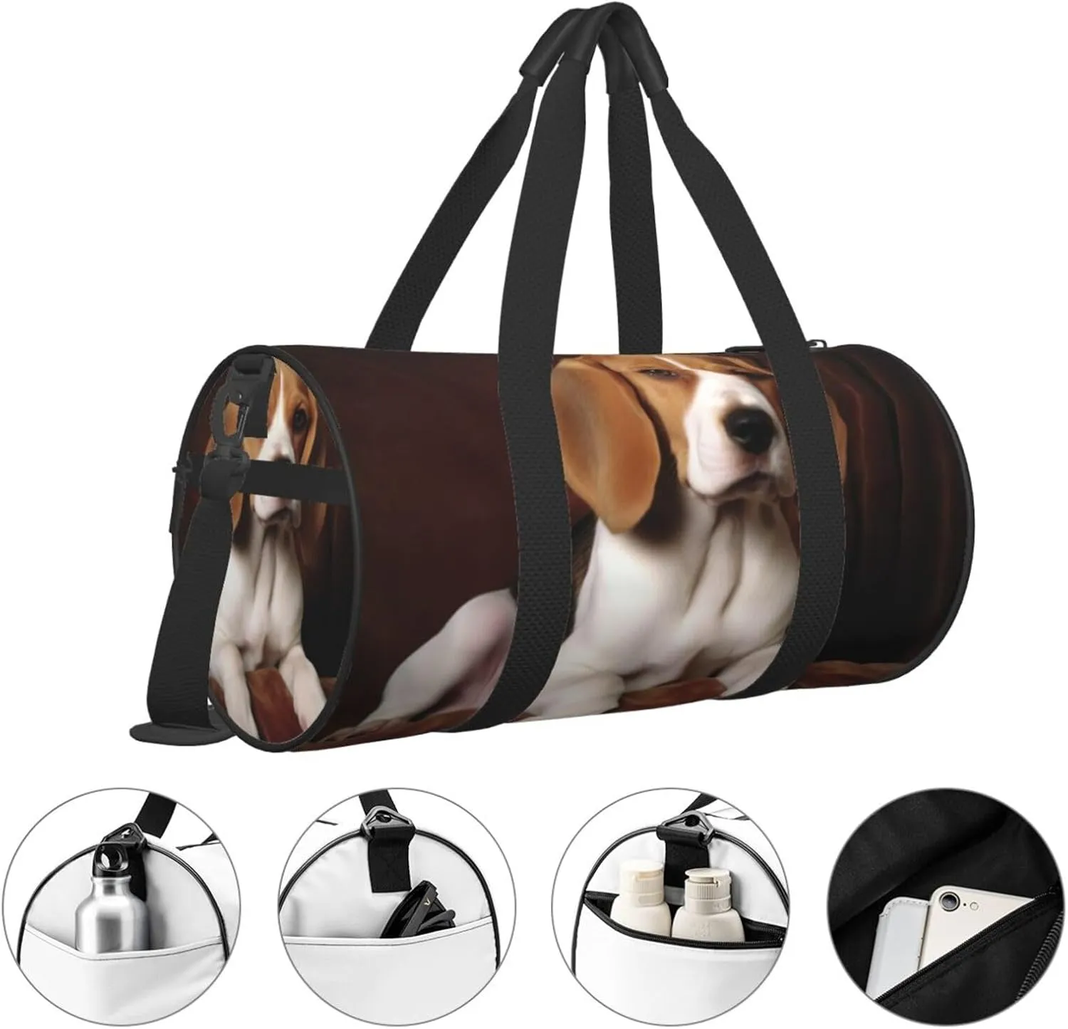 Travel Bag For Women,Ovely Pet Dog Beagle Print Personal Item Duffle Bags,Weekend Travel Duffel Tote Bag,Travel Sport Gym Bag For Men,Airplane Travel Essentials For Flying