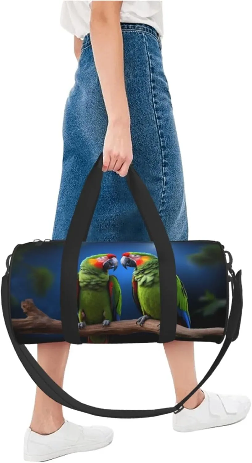 Travel Bag For Women,Parrots Print Personal Item Duffle Bags,Weekend Travel Duffel Tote Bag,Travel Sport Gym Bag For Men,Airplane Travel Essentials For Flying