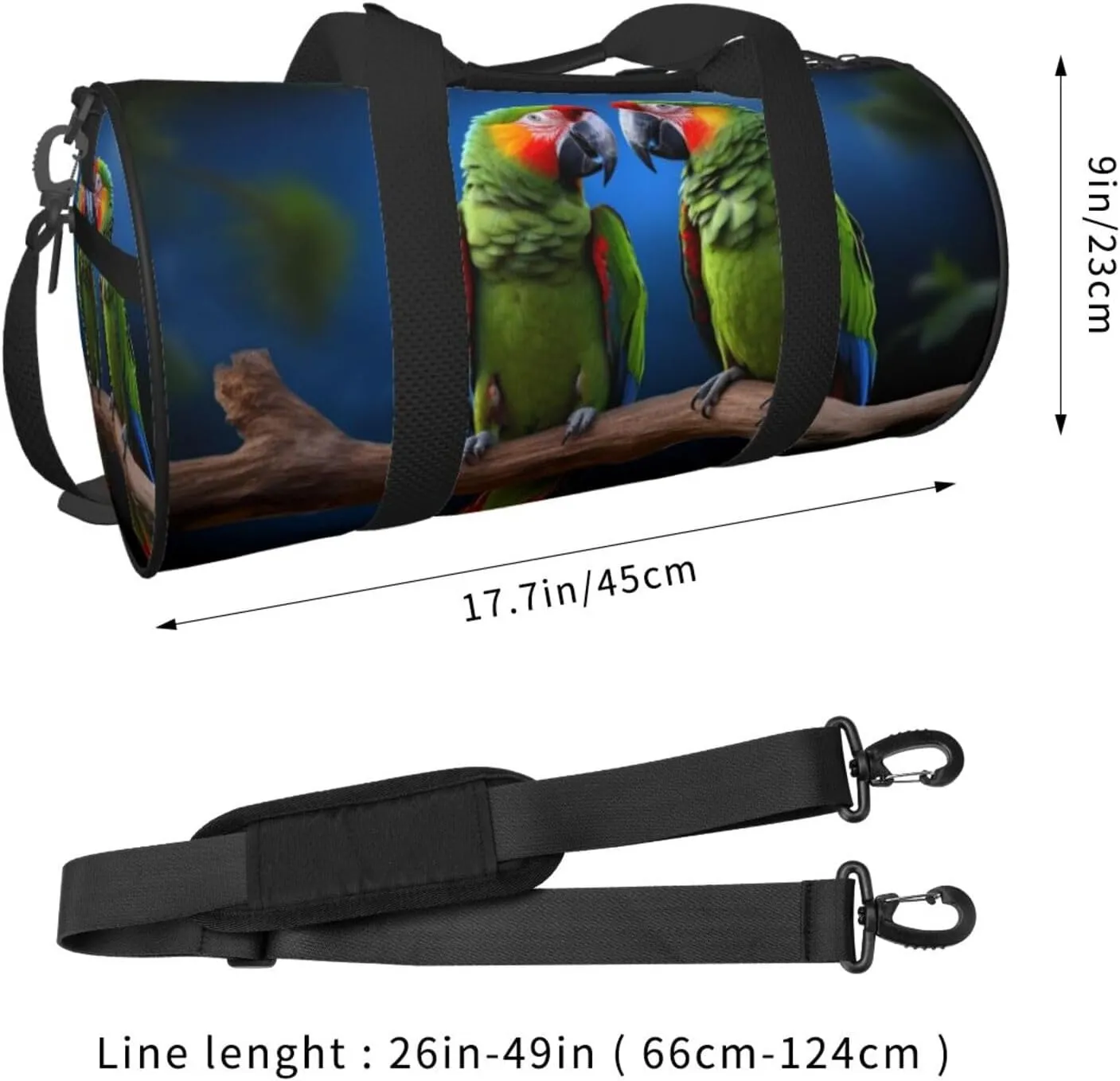 Travel Bag For Women,Parrots Print Personal Item Duffle Bags,Weekend Travel Duffel Tote Bag,Travel Sport Gym Bag For Men,Airplane Travel Essentials For Flying