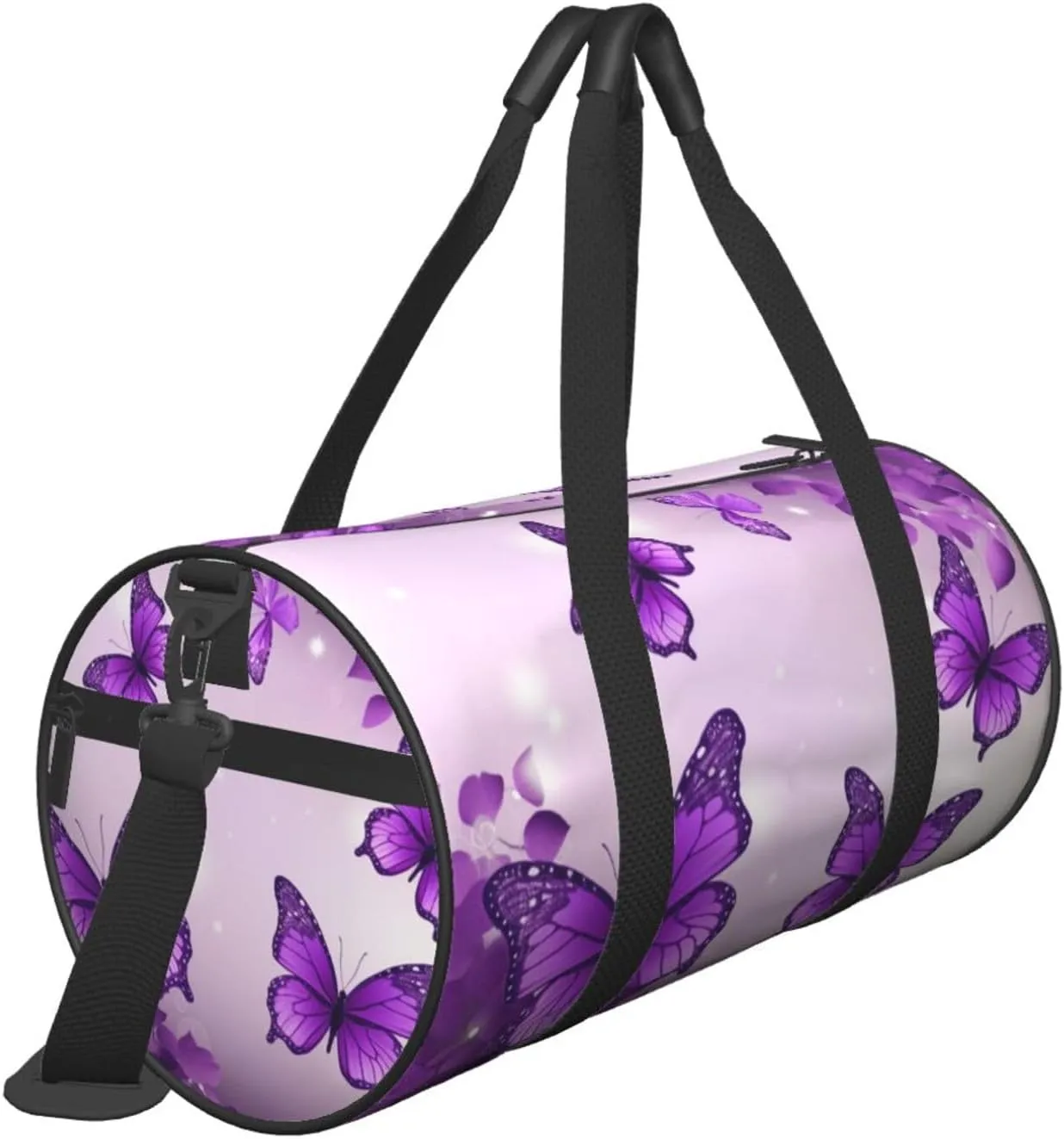 Travel Bag For Women,Purple Butterflies Print Personal Item Duffle Bags,Weekend Travel Duffel Tote Bag,Travel Sport Gym Bag For Men,Airplane Travel Essentials For Flying
