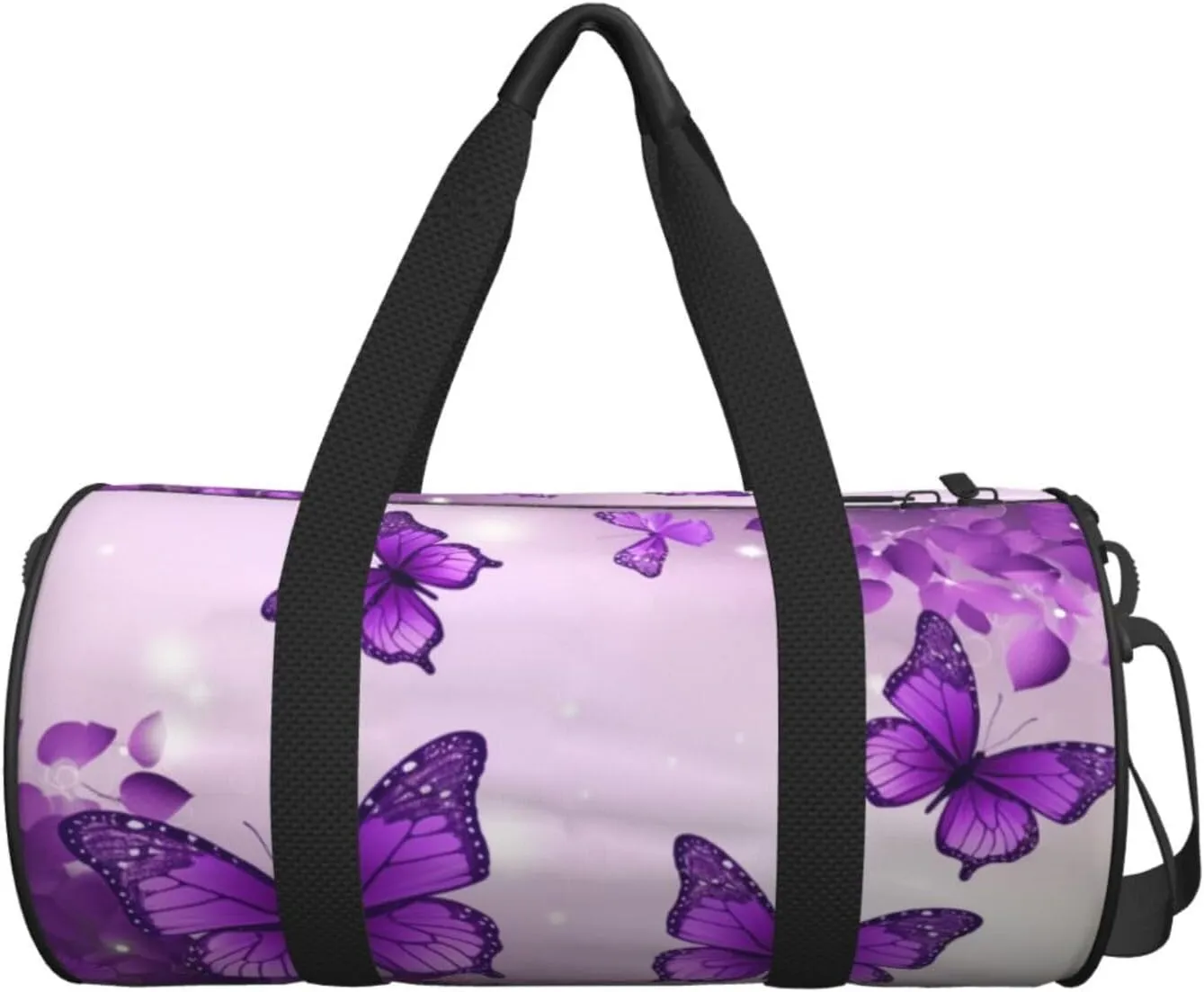Travel Bag For Women,Purple Butterflies Print Personal Item Duffle Bags,Weekend Travel Duffel Tote Bag,Travel Sport Gym Bag For Men,Airplane Travel Essentials For Flying