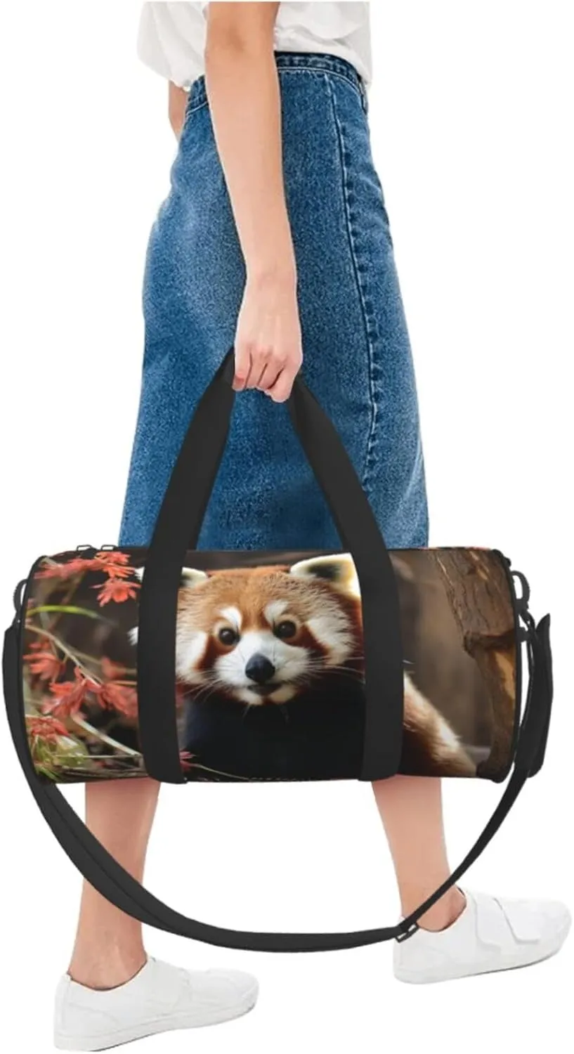 Travel Bag For Women,Red Pandas Print Personal Item Duffle Bags,Weekend Travel Duffel Tote Bag,Travel Sport Gym Bag For Men,Airplane Travel Essentials For Flying