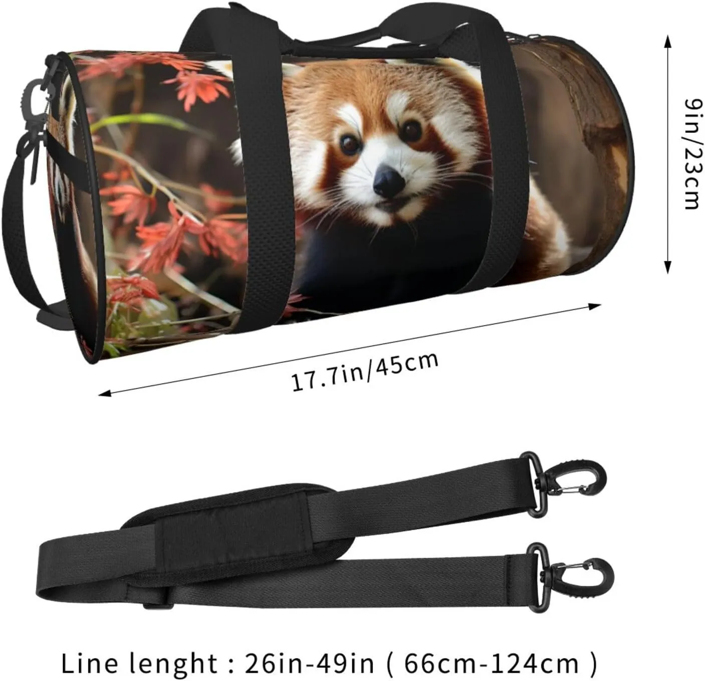 Travel Bag For Women,Red Pandas Print Personal Item Duffle Bags,Weekend Travel Duffel Tote Bag,Travel Sport Gym Bag For Men,Airplane Travel Essentials For Flying
