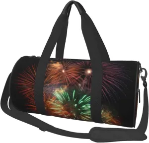 Travel Bag For Women,Splendid Fireworks Print Personal Item Duffle Bags,Weekend Travel Duffel Tote Bag,Travel Sport Gym Bag For Men,Airplane Travel Essentials For Flying