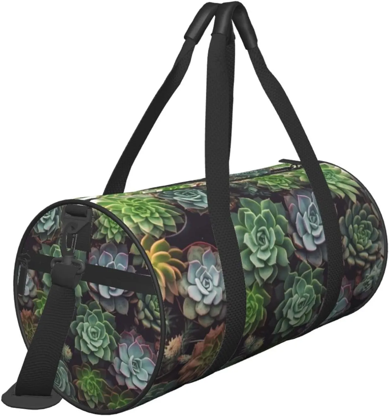 Travel Bag For Women,Succulent Plants Print Personal Item Duffle Bags,Weekend Travel Duffel Tote Bag,Travel Sport Gym Bag For Men,Airplane Travel Essentials For Flying