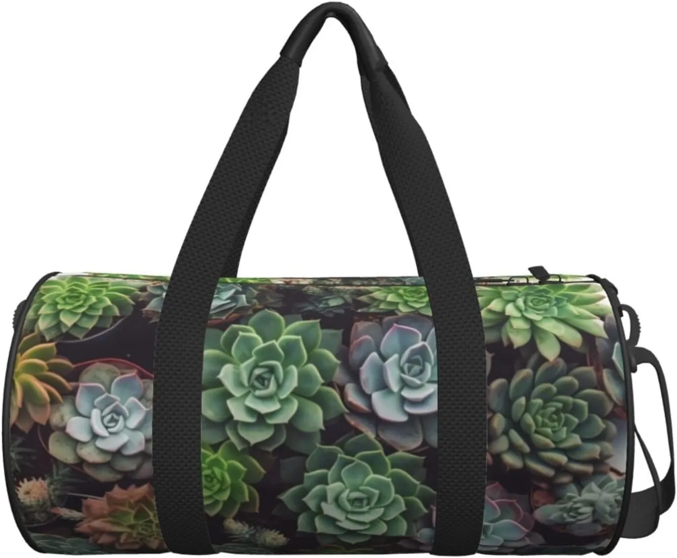 Travel Bag For Women,Succulent Plants Print Personal Item Duffle Bags,Weekend Travel Duffel Tote Bag,Travel Sport Gym Bag For Men,Airplane Travel Essentials For Flying
