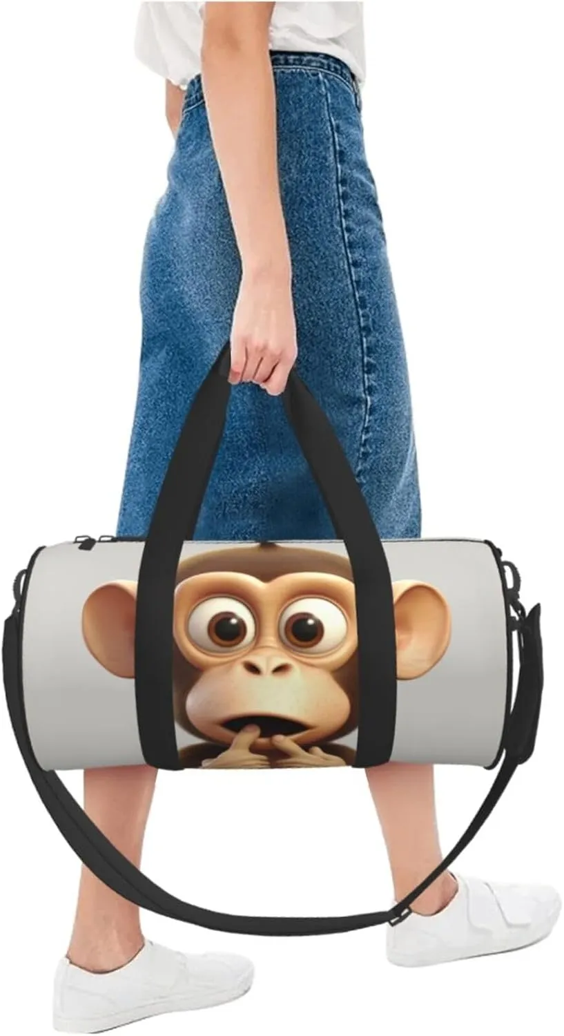 Travel Bag For Women,The Silent Monkey Print Personal Item Duffle Bags,Weekend Travel Duffel Tote Bag,Travel Sport Gym Bag For Men,Airplane Travel Essentials For Flying