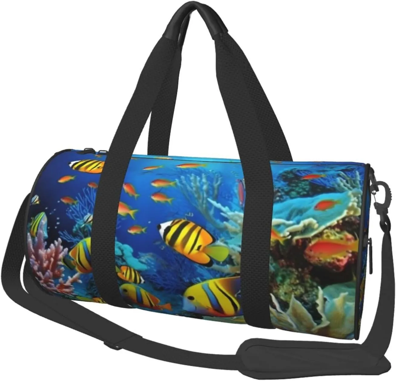 Travel Bag For Women,The Underwater World Tropical Fish Print Personal Item Duffle Bags,Weekend Travel Duffel Tote Bag,Travel Sport Gym Bag For Men,Airplane Travel Essentials For Flying