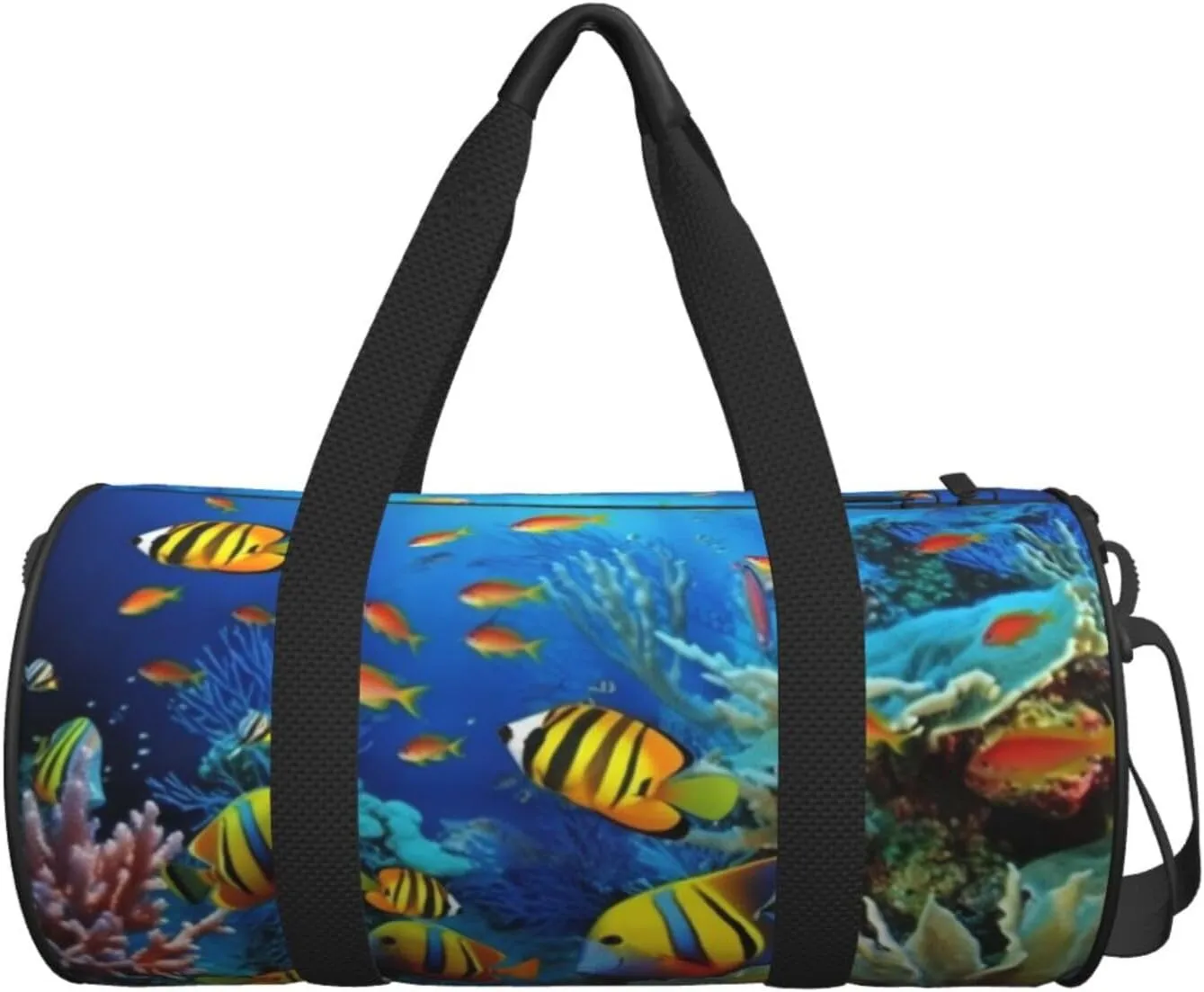 Travel Bag For Women,The Underwater World Tropical Fish Print Personal Item Duffle Bags,Weekend Travel Duffel Tote Bag,Travel Sport Gym Bag For Men,Airplane Travel Essentials For Flying