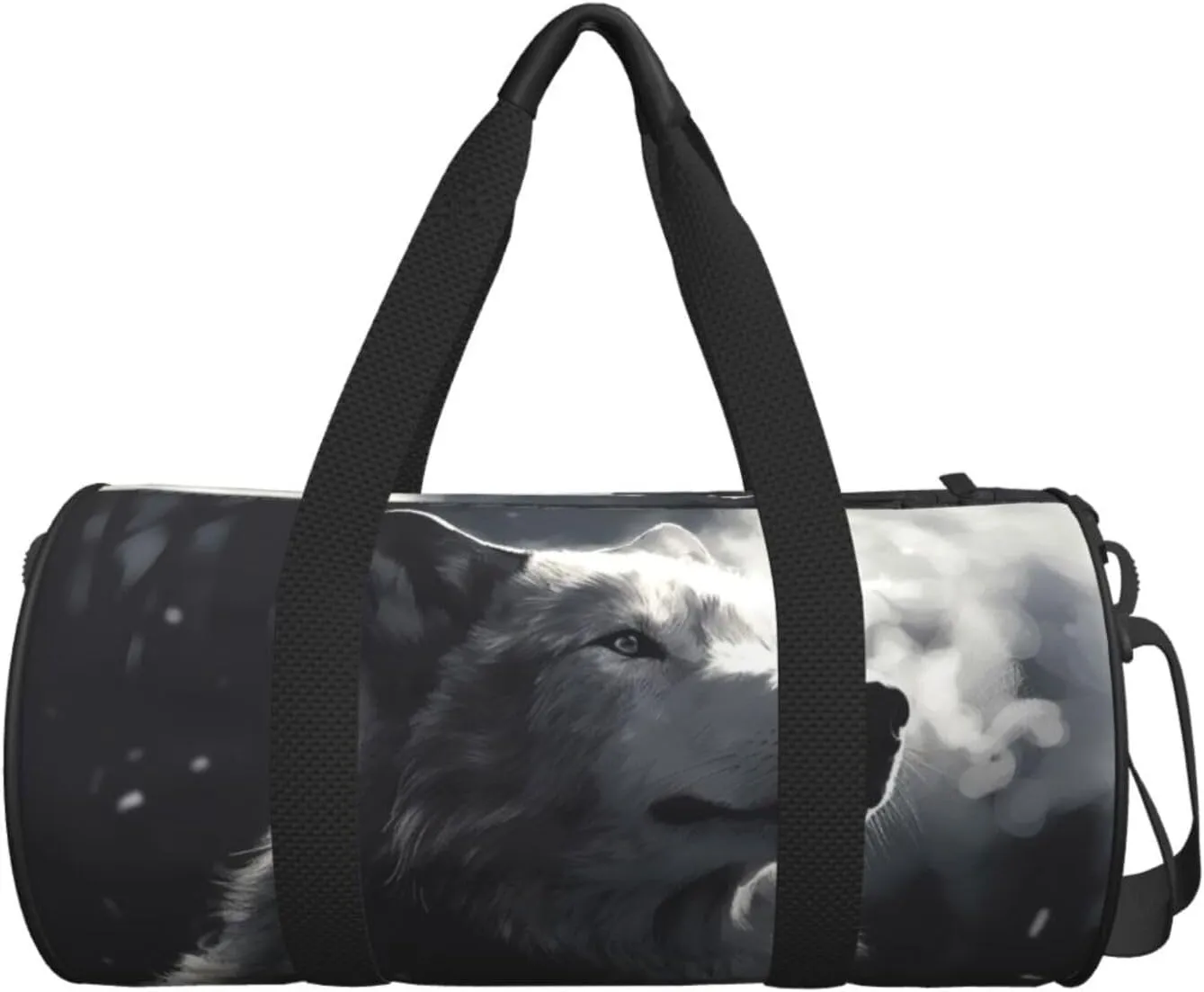 Travel Bag For Women,Winter Wolf Print Personal Item Duffle Bags,Weekend Travel Duffel Tote Bag,Travel Sport Gym Bag For Men,Airplane Travel Essentials For Flying