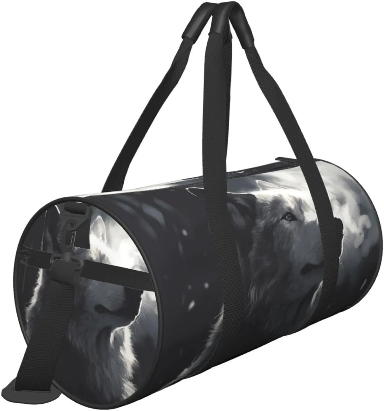 Travel Bag For Women,Winter Wolf Print Personal Item Duffle Bags,Weekend Travel Duffel Tote Bag,Travel Sport Gym Bag For Men,Airplane Travel Essentials For Flying