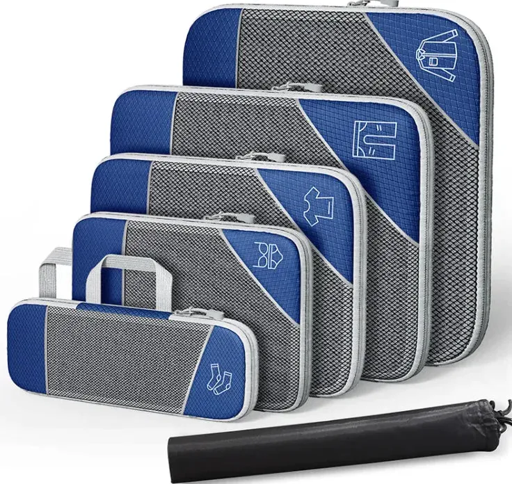 Travel Bag Suit With Shoe Bag Mesh Visual Luggage Organizing
