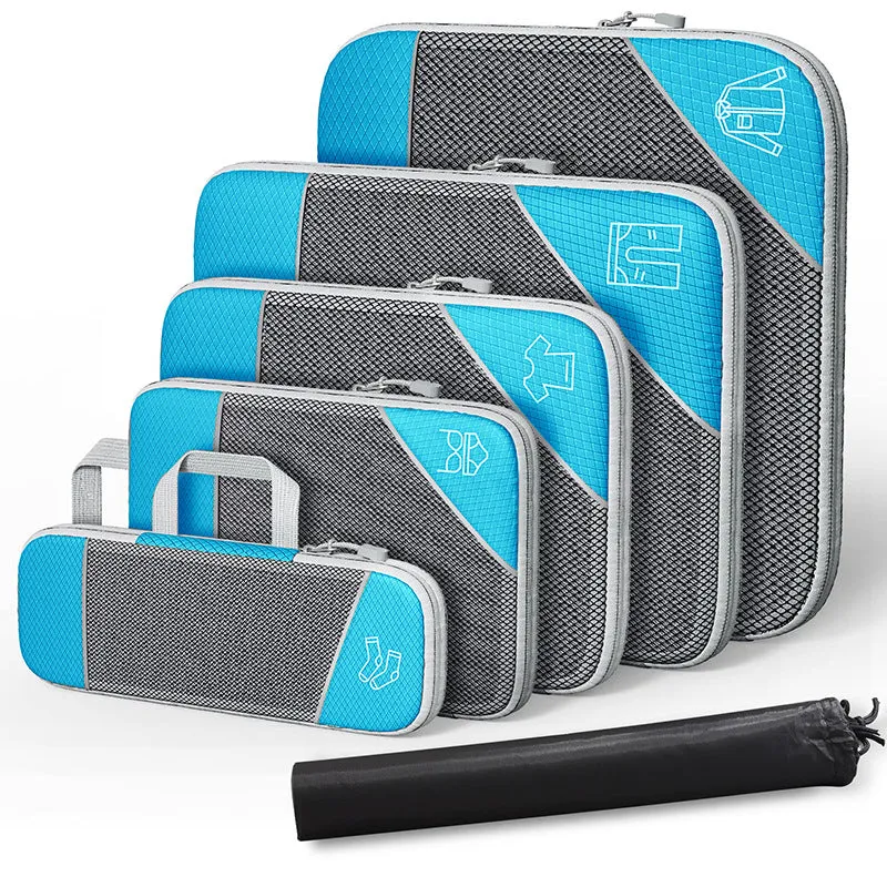 Travel Can Be Compression Storage Bag Suit With Shoe Bag Mesh Visual Luggage Organizing