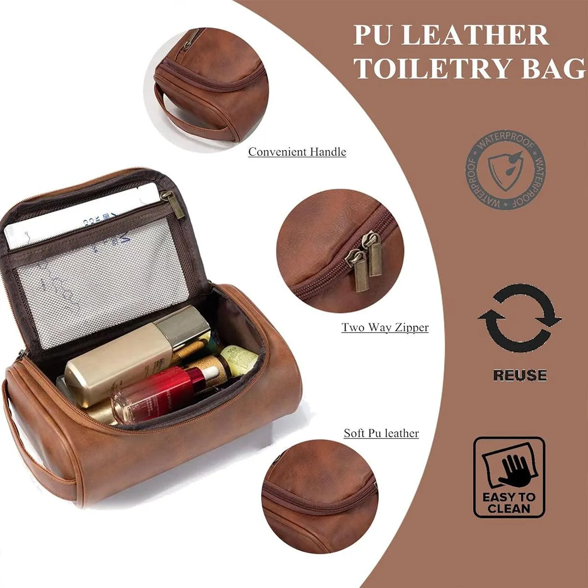 Travel Cosmetic Bag Waterproof Wash Bag Portable Makeup Storage Bag for Women