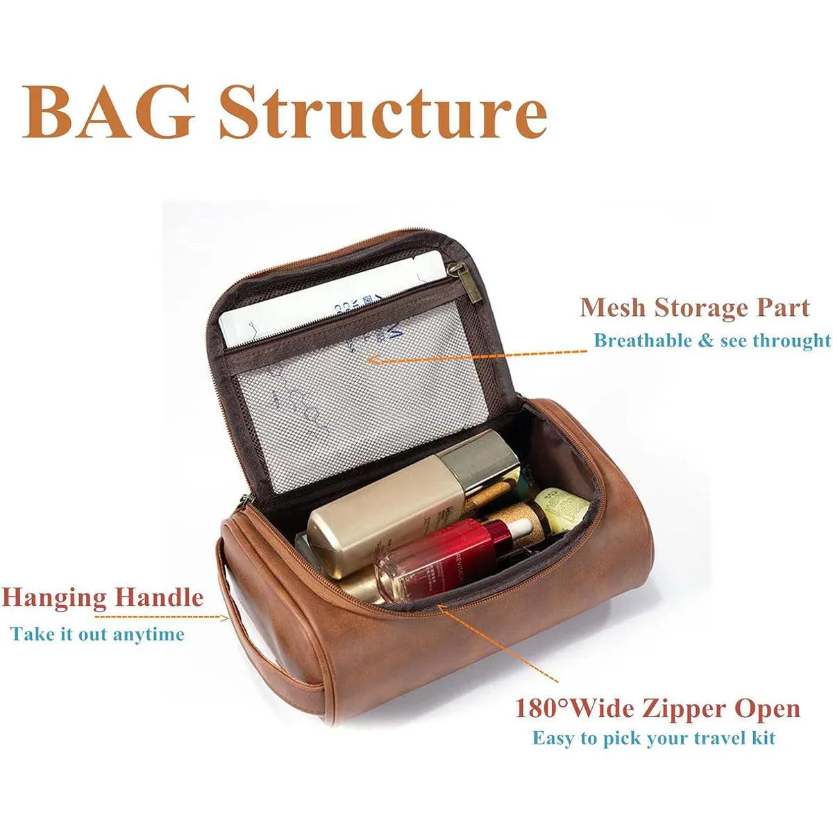 Travel Cosmetic Bag Waterproof Wash Bag Portable Makeup Storage Bag for Women
