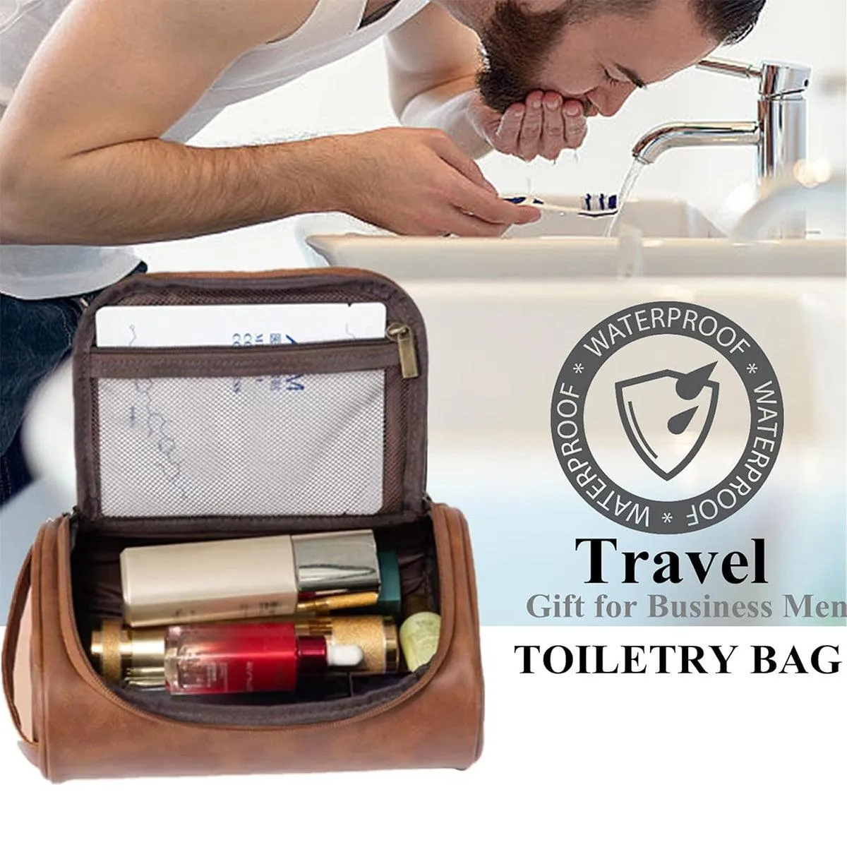 Travel Cosmetic Bag Waterproof Wash Bag Portable Makeup Storage Bag for Women