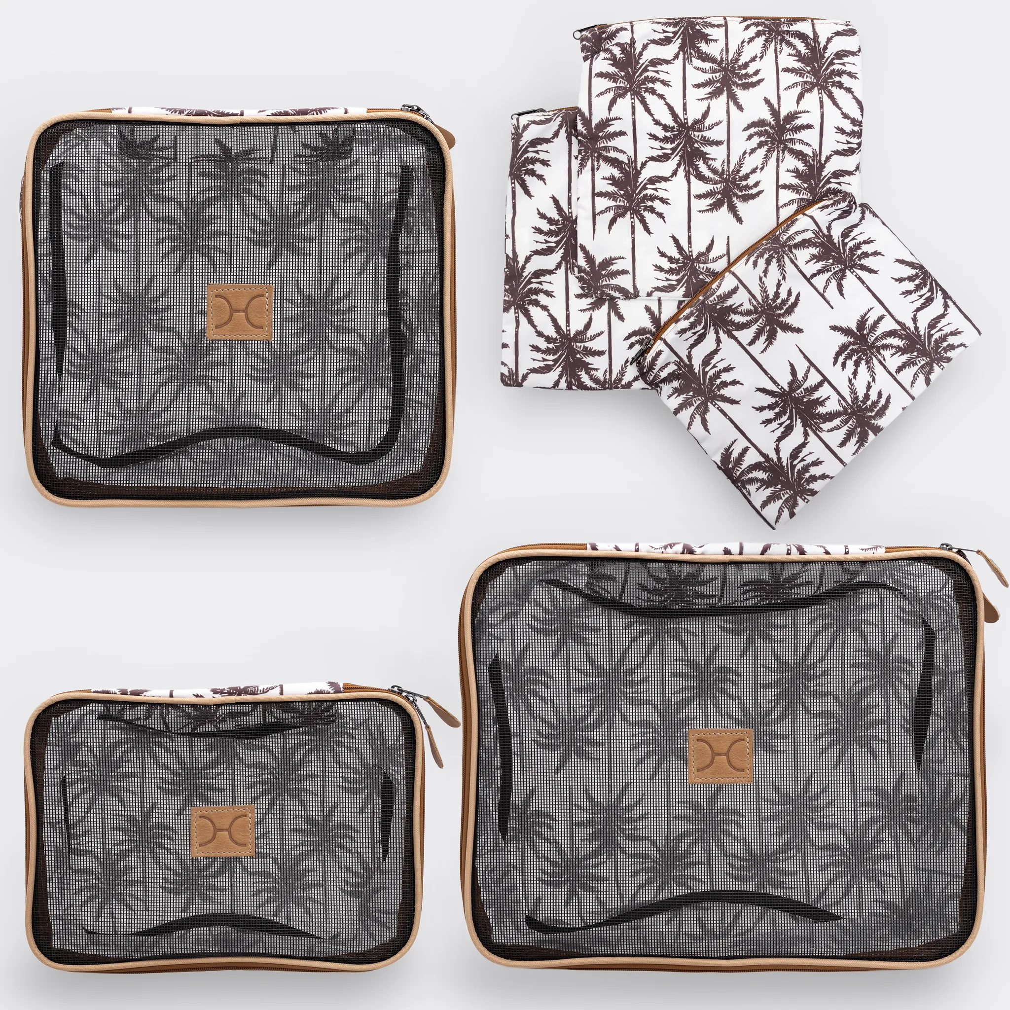 Travel Luggage Organizer Pods 6 piece set | Palm Neutral