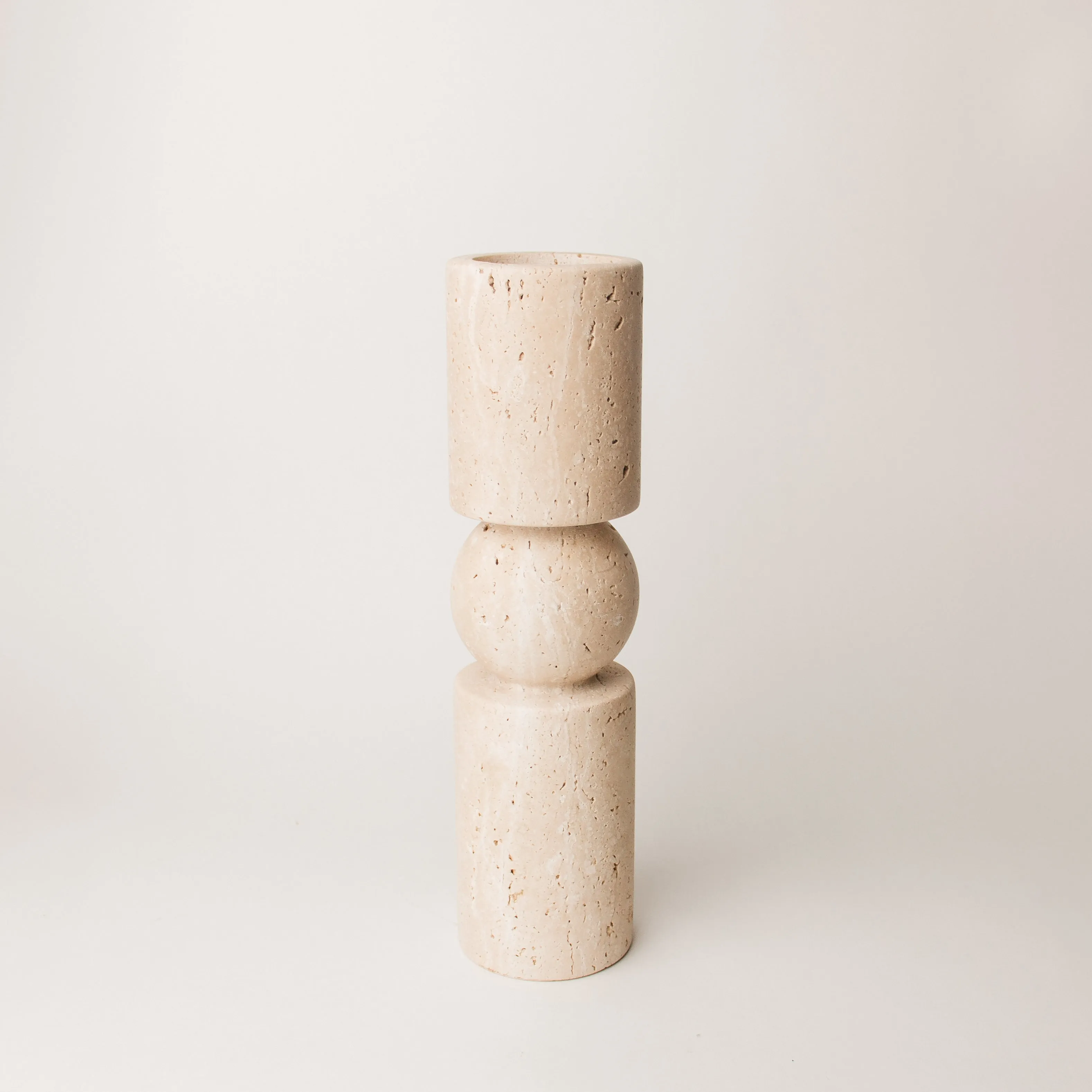 Travertine Candlestick Holders