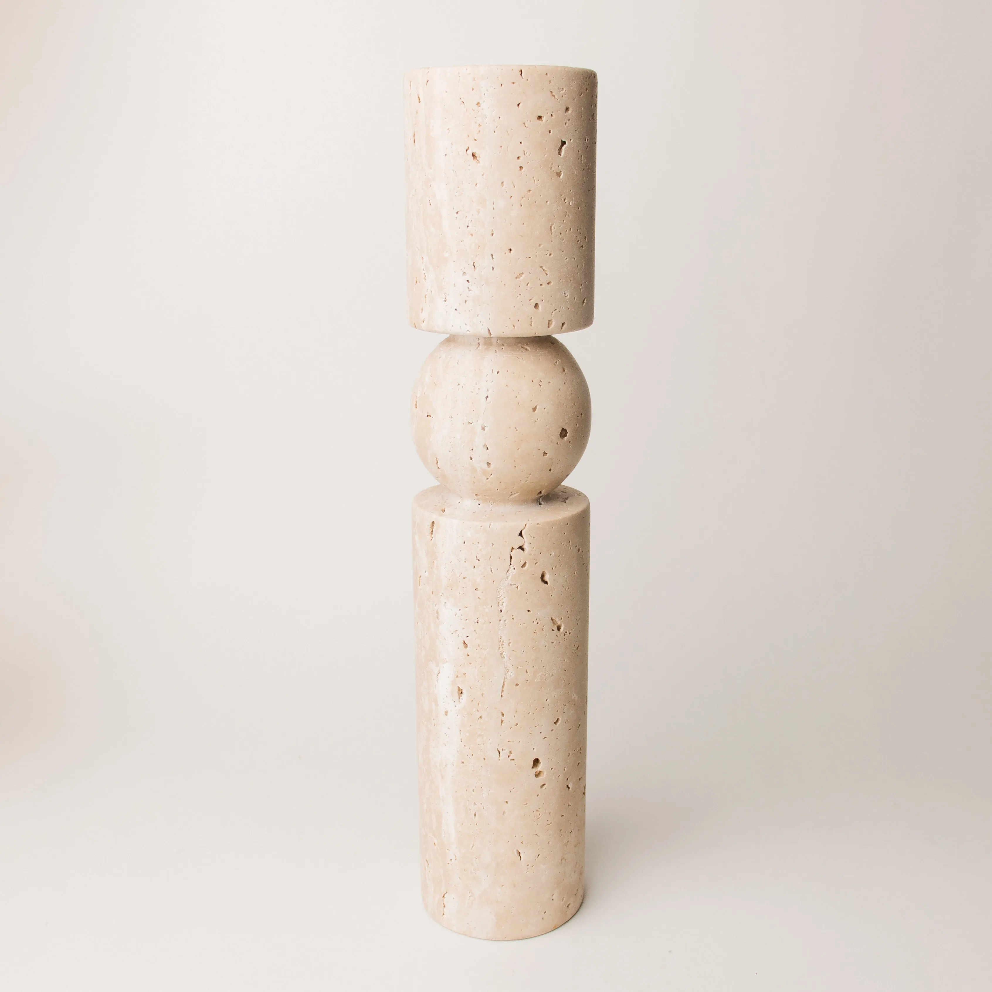 Travertine Candlestick Holders
