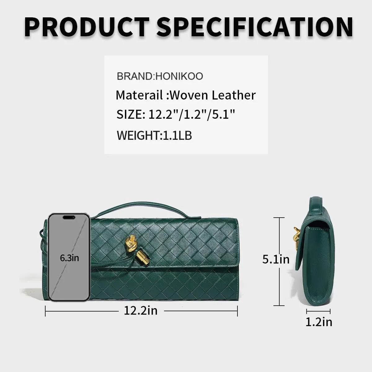 Trendy Woven Evening Clutch Purses for Women Evening Bags Handbags PU Leather Purse with Removable Shoulder Strap Bag