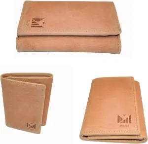 Trifold Premium Leather Wallet for Men with RFID Blocking (Marriott Tan)