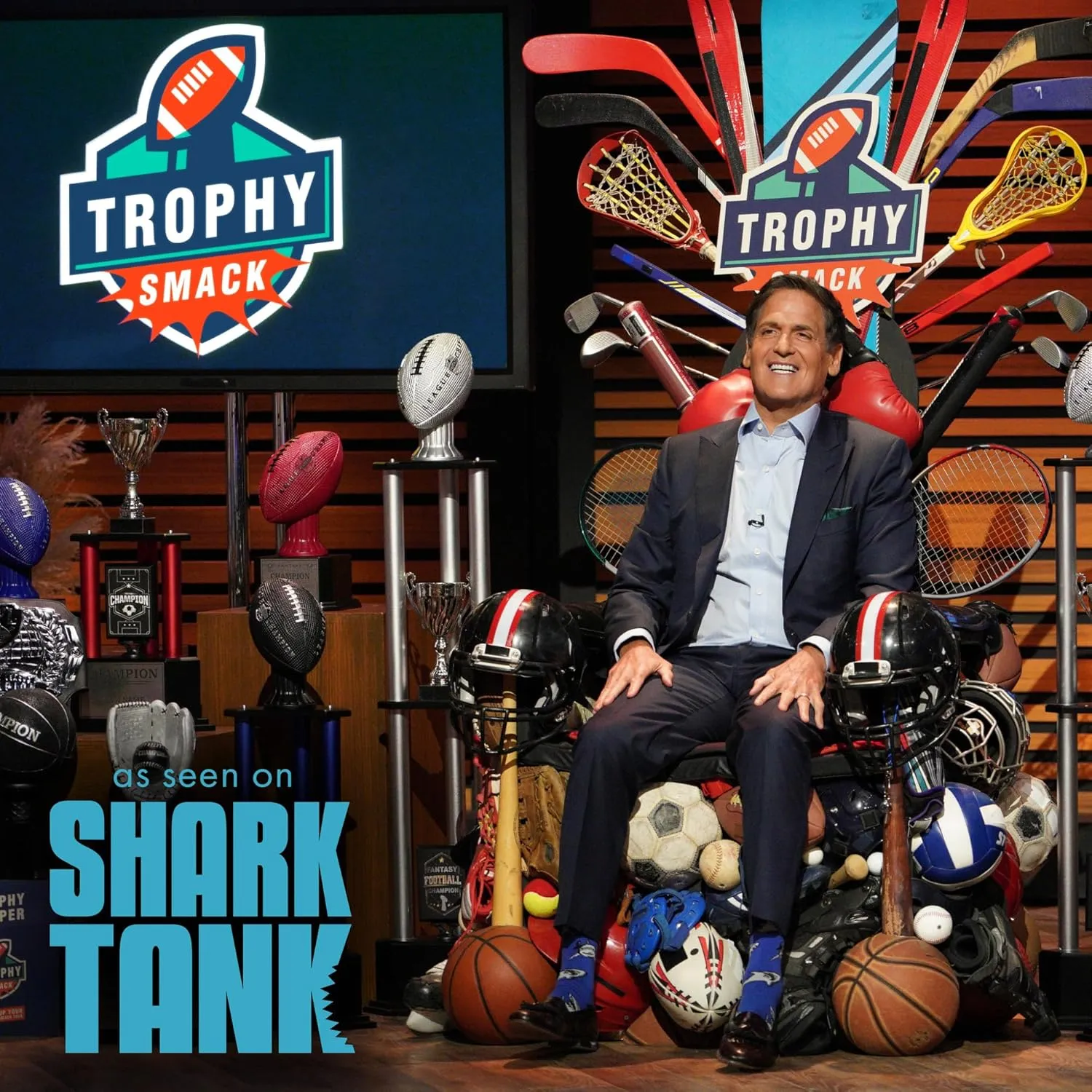 TrophySmack Perpetual Fantasy Football Trophy - Customizable Championship Trophy Award Winner | Free Engraving up to 16 Years Past Winners