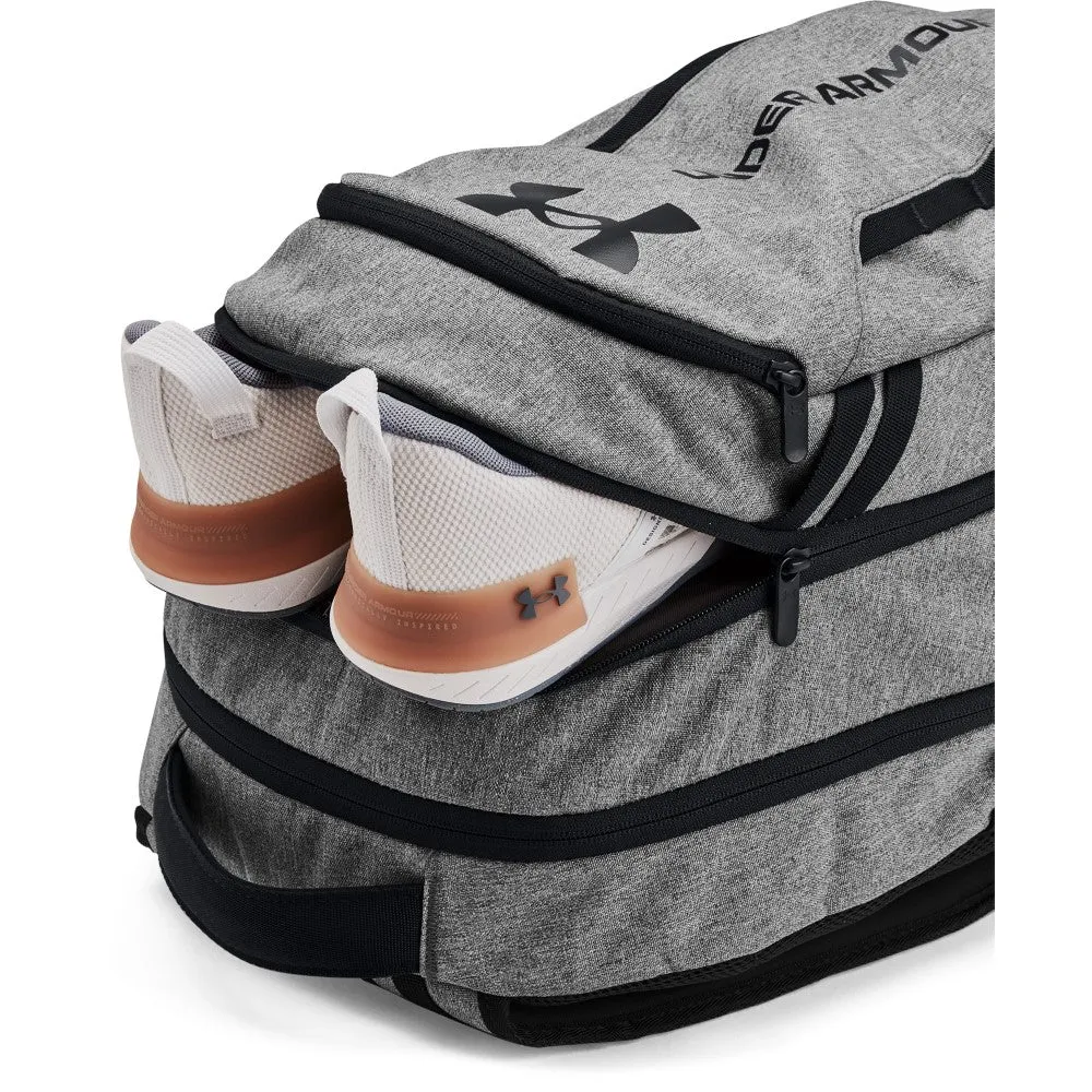 Under Armour Unisex Hustle 6.0 Backpack - Castlerock/Full Heather/Black