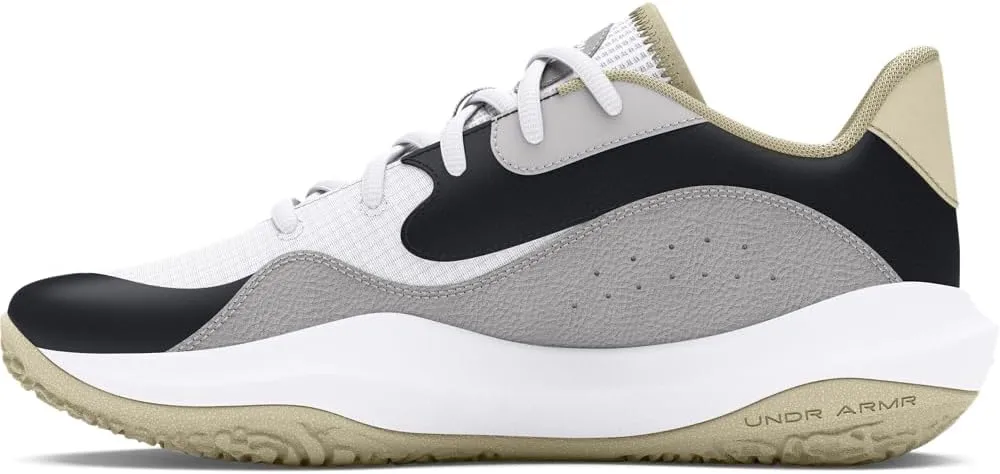 Under Armour Unisex Lockdown 7 Low, (100) White/Silt/White, 8, US
