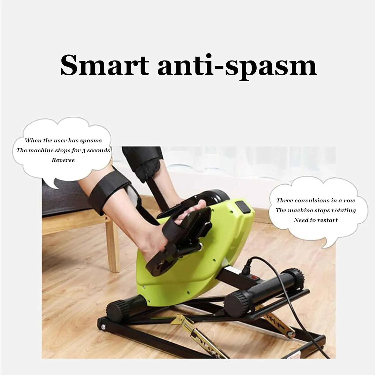 Under Desk Bike Pedal Exerciser Seated Compact Elliptical Bike Machine Mini Exercise Peddler with LCD Display W/Adjustable Resistance