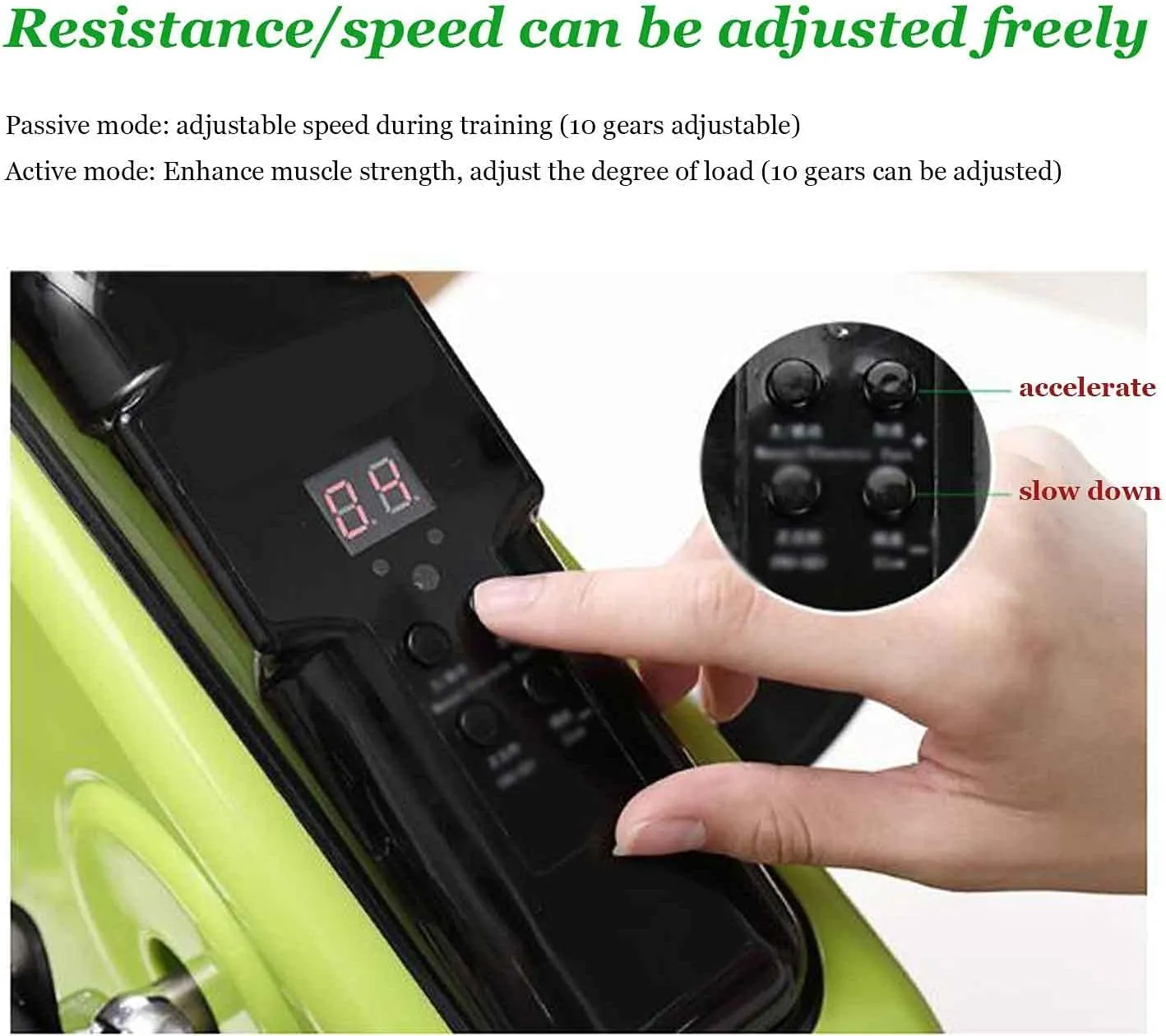 Under Desk Bike Pedal Exerciser Seated Compact Elliptical Bike Machine Mini Exercise Peddler with LCD Display W/Adjustable Resistance
