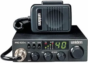 Uniden PRO520XL Pro Series 40-Channel CB Radio. Compact Design. ANL Switch and PA/CB Switch. 7 Watts of Audio Output and Instant Emergency Channel 9. - Black