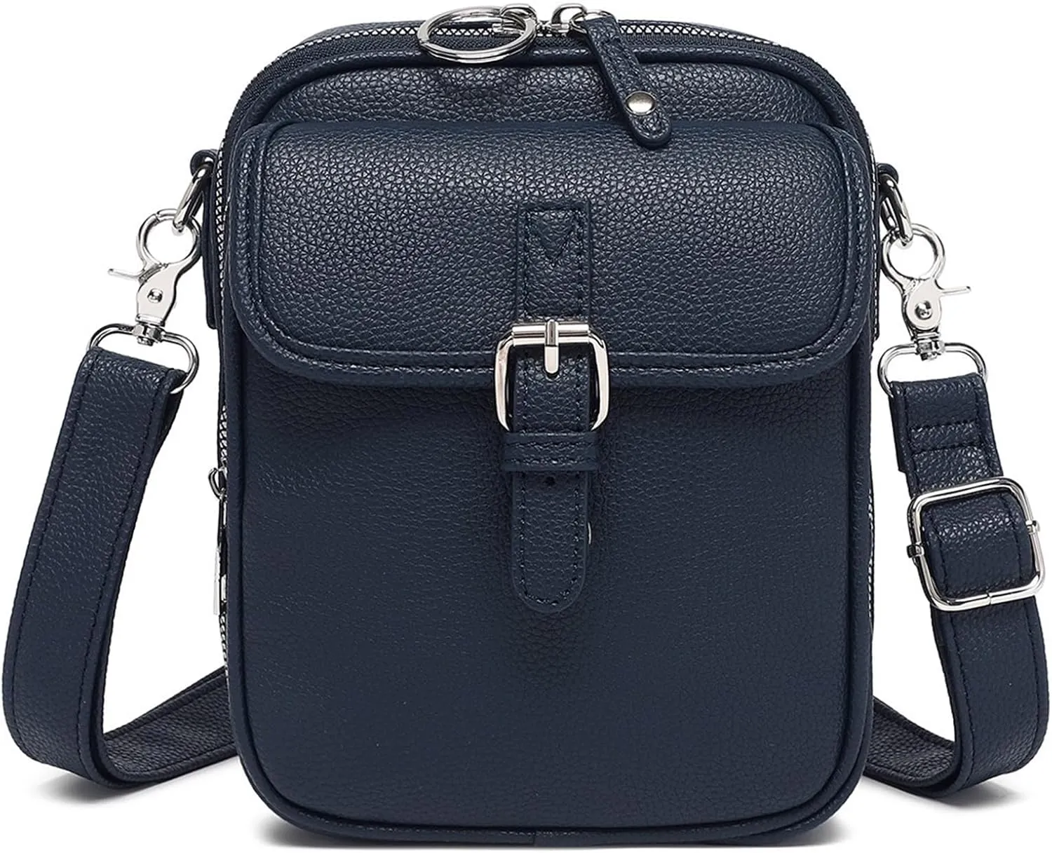 Urvashi Crossbody Bag,Tojoyride Crossbody Leather Bag,4 Colors,2 Large Pockets with Metal Zipper, for Casual Business