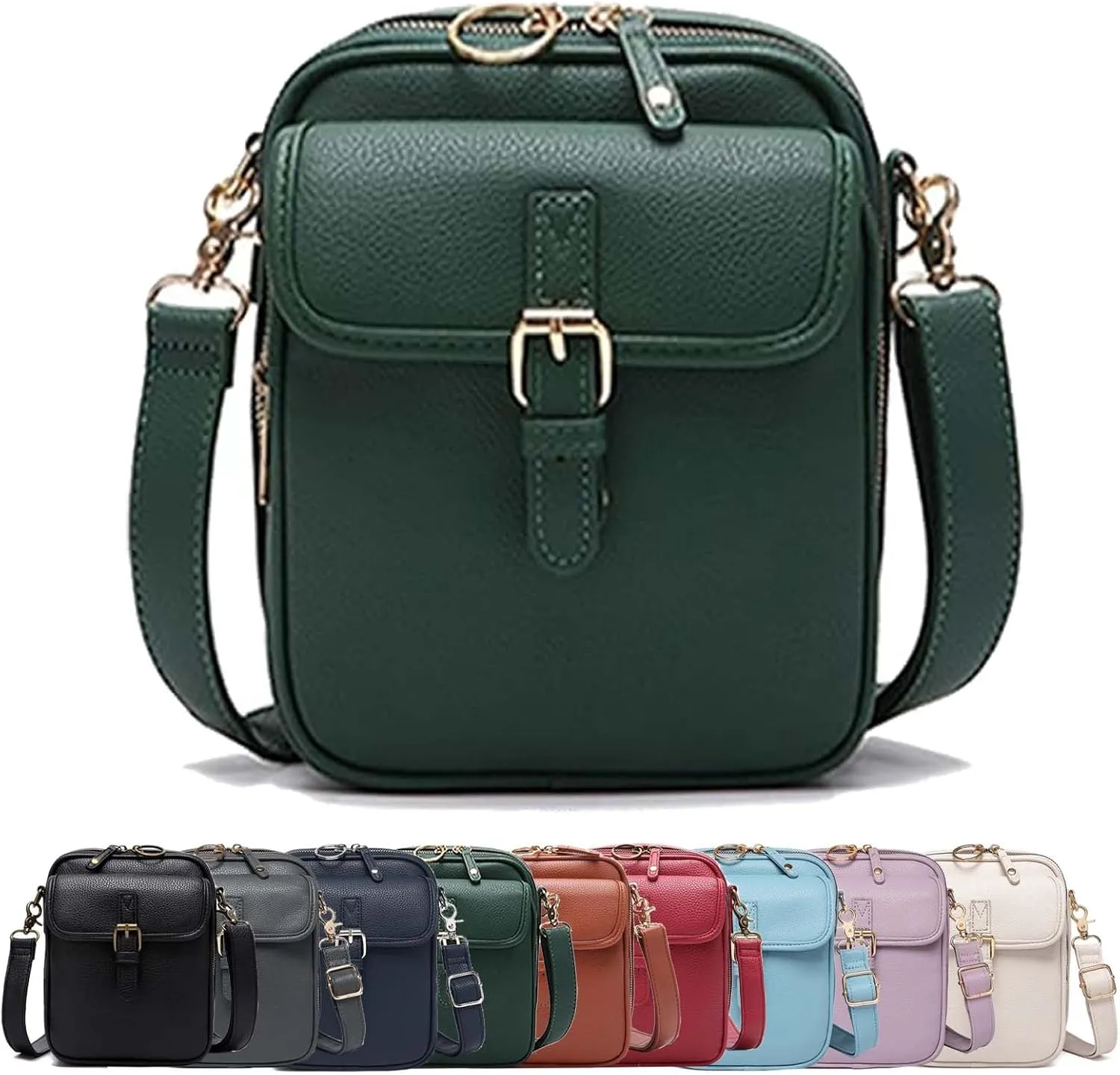 Urvashi Crossbody Leather Bag for women, Collaboraten1 Crossbody Leather Bag, with Built in Wallet, Vintage Anti-Theft